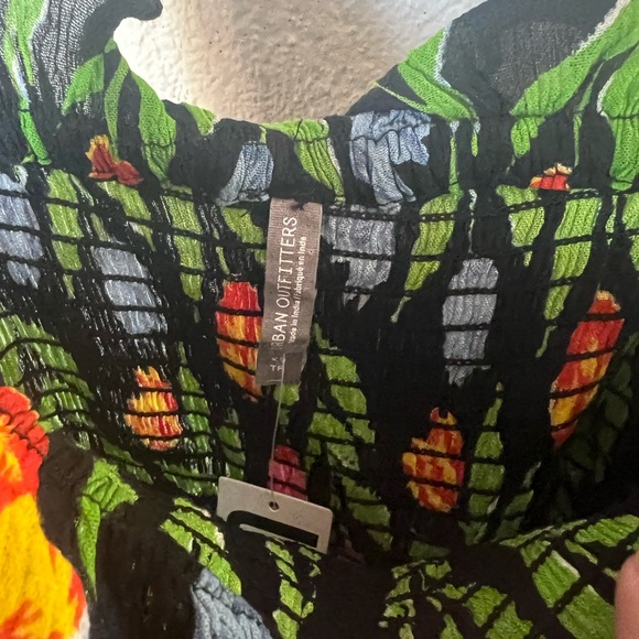 Urban Outfitters Sabrina Gauze Smocked Mini Dress - Picture 11 of 13